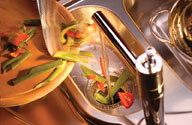 Using your garbage disposer keeps food waste out of landfills